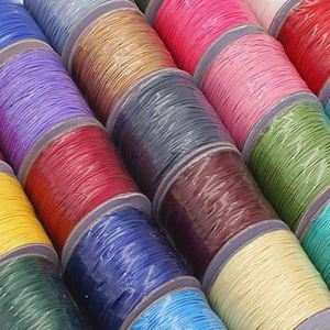 1 mm Korea Cotton Polyester Waxed <b>Rope</b> for Bracelets Bags Garments Shoes Waterproof Waxed Cord <b>Rope</b> - Product Image 3