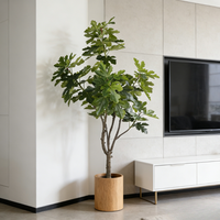 Modernes Design 190CM Abnehmbare Künstliche Feigenbäume aus Kunststoff für Innenraumgestaltung Hochrealistische Weihnachts- und Neujahrsdekoration