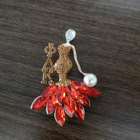 Topvesko personnalisé or topaze strass sororité lettres grecques NSPDK Phi Delta Kappaa dame femmes fille broche épinglettes