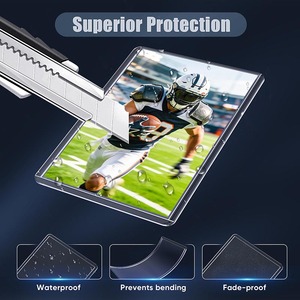 Protège-cartes semi-rigides en PVC personnalisés 35PT 50PT 75PT 100PT, pochettes de protection transparentes 3x4 pour cartes d'identité et cartes de sport, <span class=keywords><strong>Top</strong></span> Loaders - Product Image 3