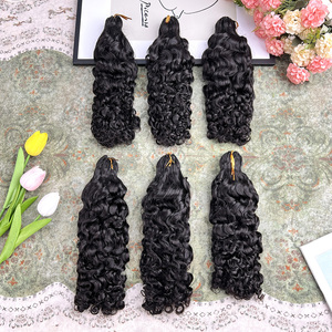 Cheveux humains bouclés birmans pour tresses au crochet, nœuds miracle, 100% cheveux humains bruts, tresses bohèmes, cheveux humains au crochet effet plume - Product Image 2