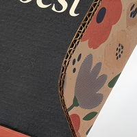 Boîte d'expédition florale personnalisée imprimée, carton ondulé pour colis, emballage cadeau pour bougies et fleurs séchées