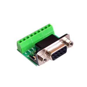 9pin Solderless Connectors DB9 RS232 Serial to Terminal Female Male Adapter Connector Breakout Board