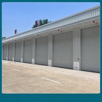 Porte à enroulement électrique en acier inoxydable 201/304, ensemble complet, design moderne, pour devanture de magasin, usine, ignifuge, résistante au vent