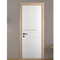 Puerta Moderna Ecológica de Madera Maciza Insonorizada para Dormitorio y Baño, Panel de Cristal de Carbono con Acabado sin Pintura, para Villa, Hotel, Vestíbulo
