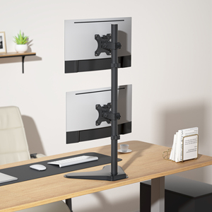 Support de moniteur double avec support de moniteur vertical et <span class=keywords><strong>bras</strong></span> articulés Support d'écran d'ordinateur pour 2 écrans <span class=keywords><strong>Bras</strong></span> de moniteur - Product Image 6