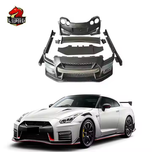 Kit carrosserie style NISM pour <span class=keywords><strong>Nissan</strong></span> GTR GTR35 PP plastique fibre de carbone lèvre de pare-chocs avant diffuseur arrière Bodykit Facelift 2008-2016 - Product Image 1