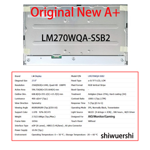 Écran LCD Original Neuf A+ 27 pouces LM270WQA SSA1 SSA2 SSA4 SSB1 SSB2 SSB3 SSC1 SSC2 SSC3 SSD1 SSD2 <span class=keywords><strong>SSL1</strong></span> pour Affichage Tout-en-un (AIO) - Vente en Gros - Product Image 6