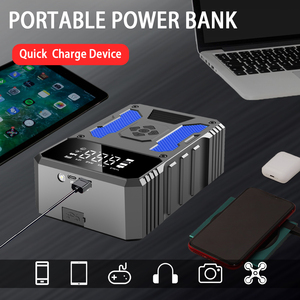 <span class=keywords><strong>Chargeur</strong></span> de <span class=keywords><strong>batterie</strong></span> de <span class=keywords><strong>voiture</strong></span> portable 12V avec démarreur de secours, pompe à pneus <span class=keywords><strong>et</strong></span> compresseur d'air, courant de crête 3000A, <span class=keywords><strong>batterie</strong></span> externe 26640mWh - Product Image 4