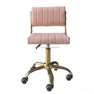 Taburete de Salón Giratorio Portátil y Duradero de Cuero Sintético Ecológico, Moderno, con Altura Ajustable y Ruedas para Spa, Manicura y Tienda - Product Image 3