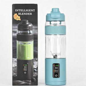 Personal Portable Mini Blender <b>Rechargeable</b> 6 Blades Ice Crushing Smoothie Maker Cordless Juicer Cup LED Display for Travel - Product Image 1