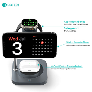 Coteci 2025 Qi2.2 25W 3 Trong 1 Siêu Nhanh Từ Sạc Không Dây Sạc Đứng Trạm Đối Với iPhone 17 Cho iPhone iPad Đồng Hồ - Product Image 4