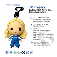 Gantungan Kunci Carabiner PVC Kustom Berkualitas Tinggi Cetak UV 2D 3D Cetakan Bebas Pemetaan Anime Lucu Mewah Ringan Buatan Tangan