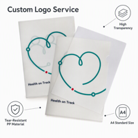 Dossier en plastique transparent PP en forme de L A4 avec impression UV de logo personnalisé pour le bureau et l'école