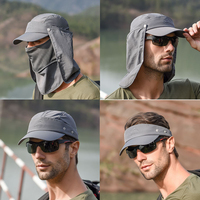 Topi Visor Multifungsi Cepat Kering Bahan Nylon untuk Aktivitas Luar Ruangan, Memancing, Pelindung Sinar Matahari, Model Baseball untuk Pria
