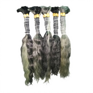 ผมแท้ธรรมชาติสีเทาอินเดียแบบเรมี่  แบบเป็นมัด - Product Image 1