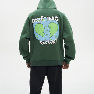 Sudaderas con capucha y sudaderas para hombre OEM personalizado básico, algodón mezclado Puff impreso tallas grandes hombres Oversize Blank Hoodies Set para hombres - Product Image 6