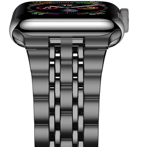 Keepwin Classic 7 Bead negro oro sólido Acero inoxidable enlace correa de reloj para Apple <span class=keywords><strong>IWatch</strong></span> 38 <span class=keywords><strong>40</strong></span> 41 42 44 45 49 mm - Product Image 3