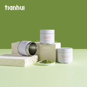 Kaleng Timah Mini Tianhui, Kaleng Matcha Bulat Kedap Udara Custom, Kaleng Logam 30g untuk Penyimpanan Teh Daun, Kemasan Kaleng - Product Image 1