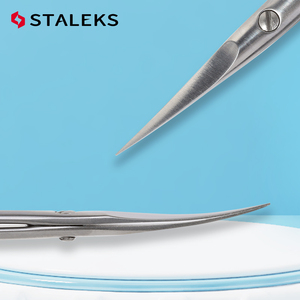 <span class=keywords><strong>STALEKS</strong></span> Ciseaux à cuticules professionnels en acier inoxydable, lame incurvée tranchante, pour droitiers, pour manucure et élimination des peaux mortes - Product Image 3