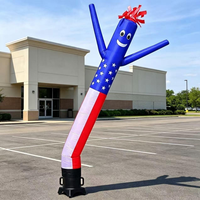 Danseur gonflable patriotique à rayures étoilées pour événements marketing extérieurs et fêtes nationales