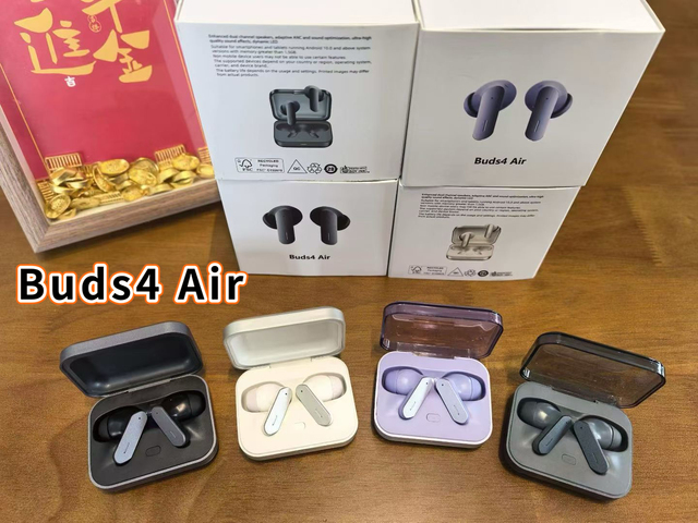 Buds4 Air Wireless Bluetooth Earbuds, TWS Noise Cancelling Headphones, HiFi Sound, Long Battery Life for Sports, Gaming