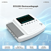 Electrocardiógrafo ECG1201 de 12 Derivaciones, Pantalla Táctil Digital de 7 Pulgadas, Máquina de EKG con Batería de Litio Integrada para Hospitales y Clínicas