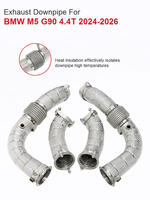 Tuyau de descente pour M5 G90 G99 S68 4.4T V8 2024+ en acier inoxydable SS 304, échappement haute performance avec isolation, traversant et creux