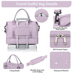 Ensemble de sacs de voyage multifonctionnels pour femmes avec compartiment pour ordinateur portable, poche imperméable, compartiment séparé pour chaussures, grande capacité - Product Image 6