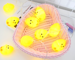 Luces Decorativas de Batería al por Mayor, Lámpara de Pascua con Forma de Pollito Amarillo, Guirnalda de Luces - Product Image 3