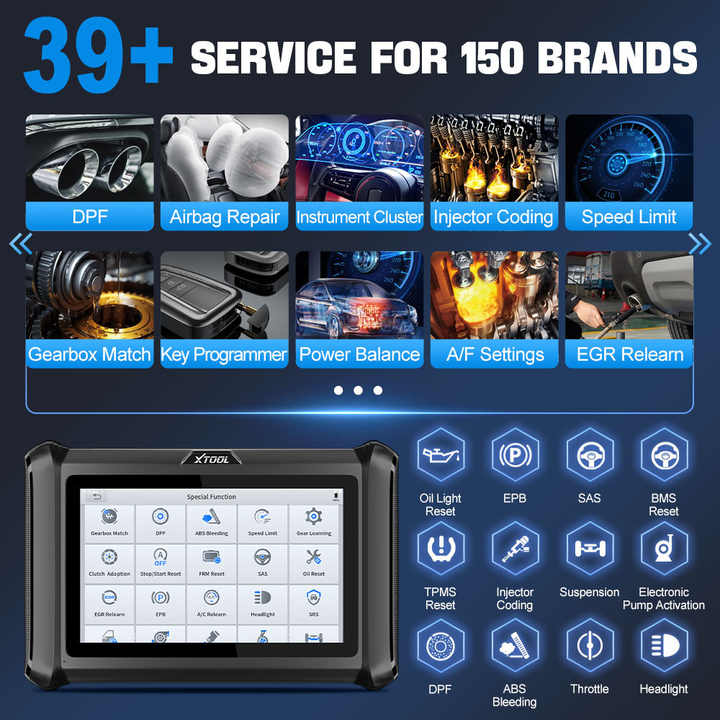 XTOOL D7S OBD2 Full System Scan Diagonist Tool Universal Key Decoder ...