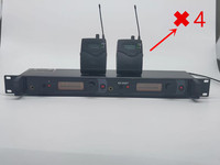572-603mhz 2050EX Double émetteur 4 récepteurs Scène Performance Sans fil Meilleurs moniteurs intra-auriculaires pour les batteurs Chanteurs