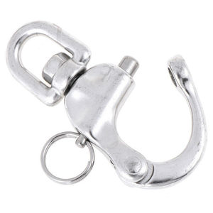 Isure 316 Stainless Steel <b>Snap</b> Shackle With Screw Collar Pin 75 Mm Metric Double <b>Hook</b> D Shape Boat Hardware - Product Image 3