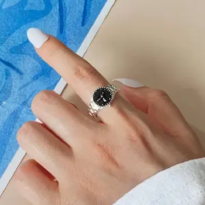 Новые серебряные часы стиль кольцо ювелирные изделия креативные крутые кольца для наручных часов для женщин и девочек палец