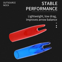 STARCN Archery O.D. Pointes de flèches à coller de 6 mm, en plastique dur, légères, durables et faciles à installer, pour O.D. Axe de 6 mm