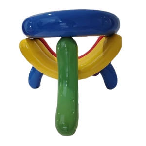 Hiện đại Chic sợi thủy tinh nhựa thủ công Cone Bàn Phân ghế thiết lập trong nhà ngoài trời kẹo cửa hàng giải trí chờ đợi Ice Cream Chaise thiết kế - Product Image 3