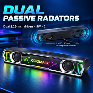 ST900 es un sistema de altavoces de escritorio de 2.0 canales con una potencia de salida de 10W, diseñado para juegos de computadora, música, visualización de videos y trabajo de oficina. - Product Image 3