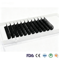 Extensions de cils Double Classics LC Curl Wrapping Lash Manga Russian Wispy Fly Lashes 5D pré-fabriquées