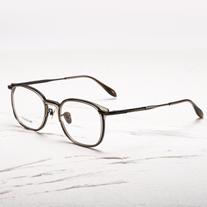 Titanium Full Rim Oval <b>Eyeglasses</b> Unisex Anti-Uv Vision Correction <b>Frames</b> for Adults Solid Color Classic Style - Product Image 3