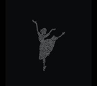 Décalcomanie à motif de strass en forme de diamant pour vêtements de filles pour tenues de danse