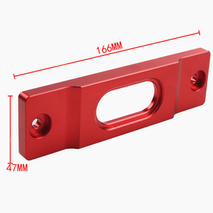 Abrazadera de Batería Black Works Racing BT-1002 166mm x 47mm Roja de Aluminio, Pieza Modificada para Uso General - Product Image 1