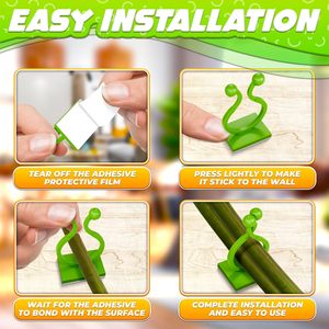 Clip de fixation de vigne en rotin auto-adhésif en plastique moderne <span class=keywords><strong>pour</strong></span> plantes, stents et pots de fleurs - Product Image 6