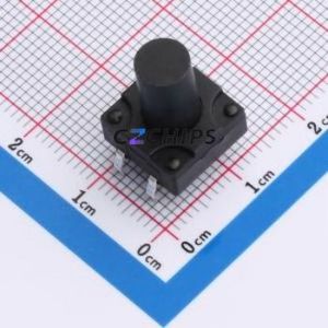 TSW12111-150B511BA Tactile Switch Through hole-4P,11.7x11.5mm Switch Single Pole Single Throw Round Button 2.8N 11.7mm - Product Image 1