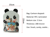 Sacs cadeaux en forme d'écrou de bonbons, style panda, écureuil, nouveau design, emballage alimentaire en plastique, meilleure vente 2022