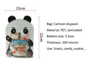 Bolsas <span class=keywords><strong>de</strong></span> plástico <span class=keywords><strong>de</strong></span> regalo para aperitivos, bolsas <span class=keywords><strong>de</strong></span> plástico para alimentos, con forma <span class=keywords><strong>de</strong></span> panda, ardilla, frutos secos, <span class=keywords><strong>2022</strong></span> - Product Image 2