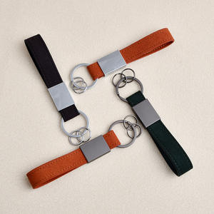 Porte-clés en cuir et métal gravé au laser avec logo personnalisé, cadeau d'affaires haut de gamme, porte-clés en alliage de zinc pour BMW M <span class=keywords><strong>Audi</strong></span> RS Benz AMG - Product Image 3