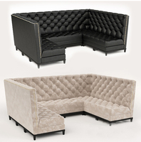 BS025 KTV discothèque Canapé bar coin table basse chaise banquette restaurant type UL Booth sièges banquette canapé