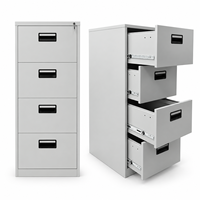 Armoire à dossiers verticale en métal à 4 tiroirs, moderne, format A4/Legal, verrouillable, mobile, pour bureau, maison, hôtels, écoles