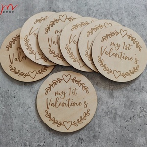 Coffret <span class=keywords><strong>cadeau</strong></span> en bois pour la Saint-Valentin - 3 mm d'épaisseur, taille 10 cm - Product Image 1