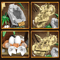 NUEVO YC328 Juego de Bloques de Construcción de Plástico ABS con Cabeza de Dragón, Juguete de Ensamblaje DIY para Niños y Niñas, Regalo Transfronterizo
